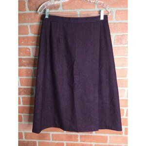 Vintage Evan Picone wool blend Skirt size 14 purple